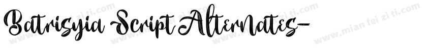 Batrisyia Script Alternates字体转换